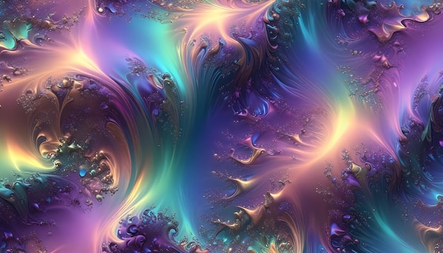 Abstract 3D rendered swirling pattern of color