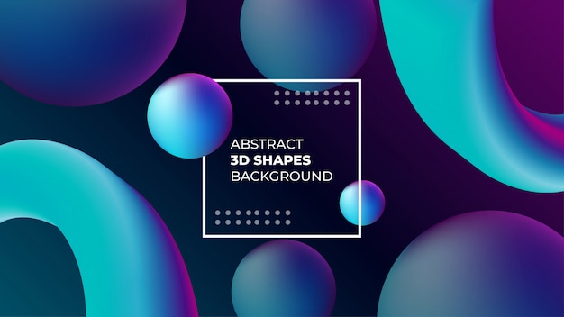 Abstract 3D Shapes Background