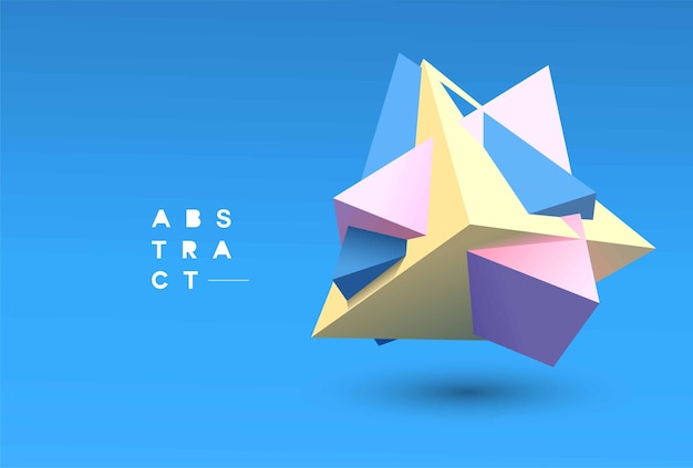 Abstract 3d vector of Geometric Background. 3D Concept illustration.