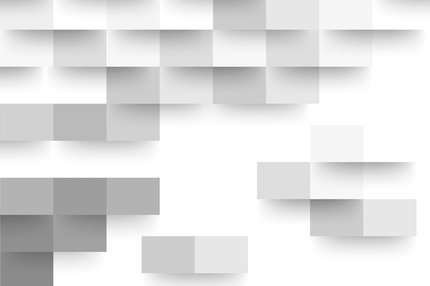 Abstract 3d white geometric background with shadow