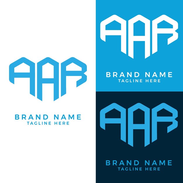 Abstract AAR letter logo set design.