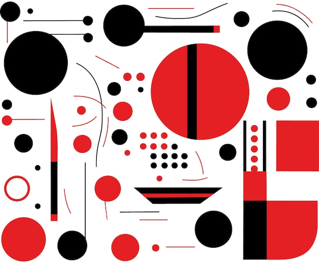 Vector abstract abstract geometric pattern stock vector memphis design light black and red geometric