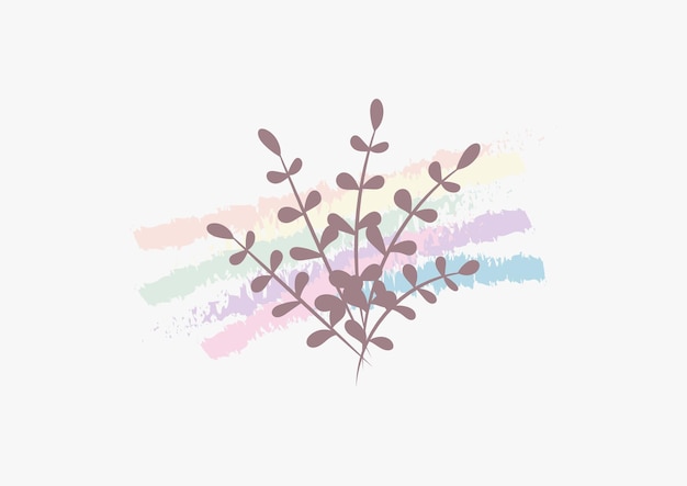 abstract aesthetic hand drawn floral background