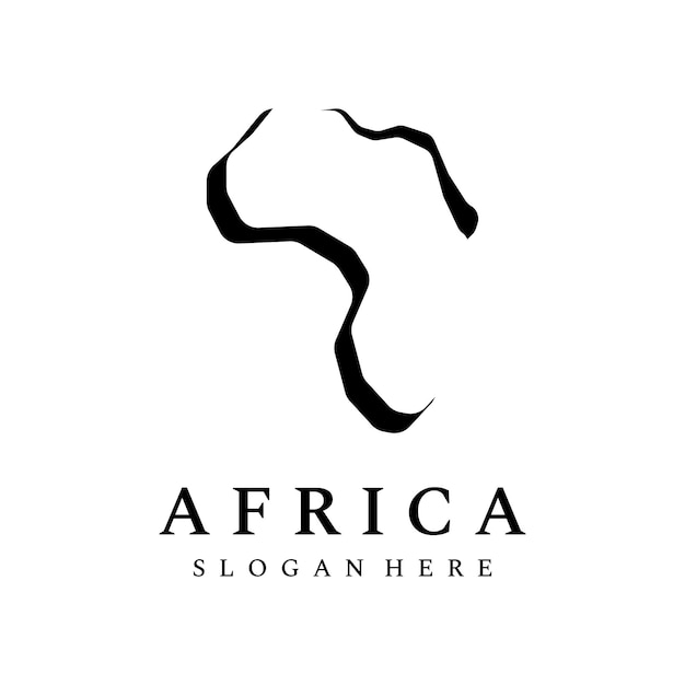 Abstract African continent map logo template design africa travel and tours With vector design concept