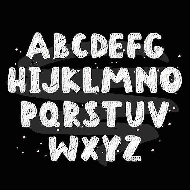 Abstract alphabet for kids stuff. 