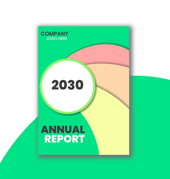 Abstract annual report business brochure flyer colourful design