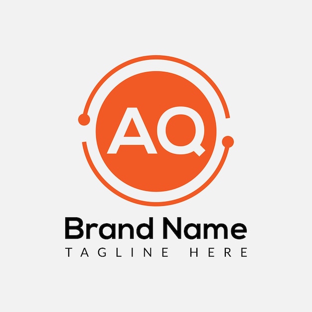 Abstract AQ letter modern initial lettermarks logo design