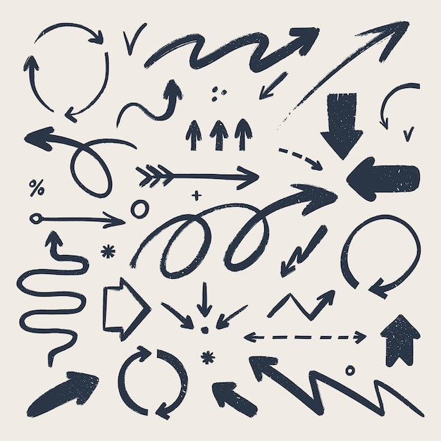 Abstract arrow icons set