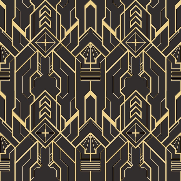 Abstract art deco seamless modern tiles pattern