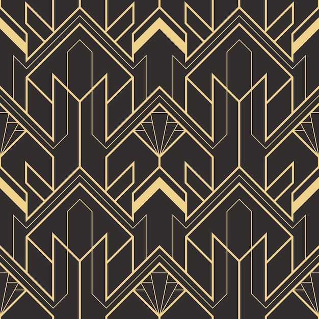 Abstract art deco seamless modern tiles pattern