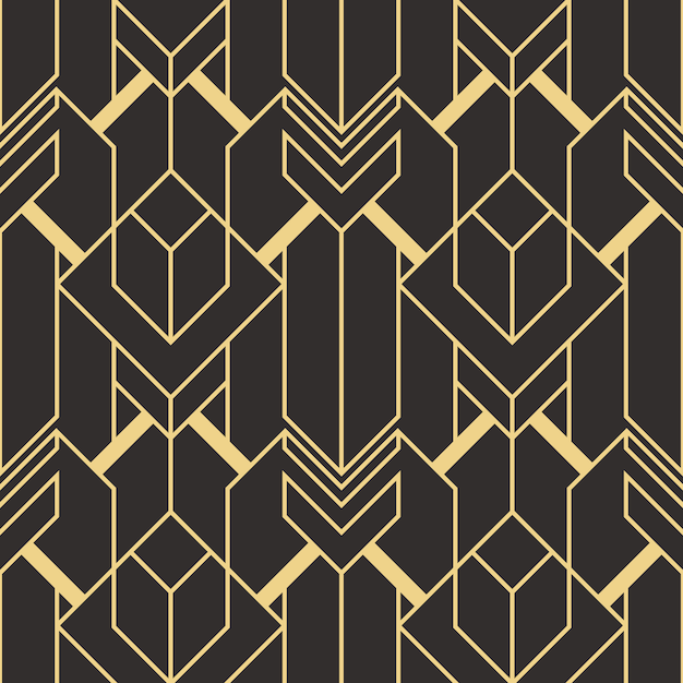 Abstract art deco seamless modern tiles pattern