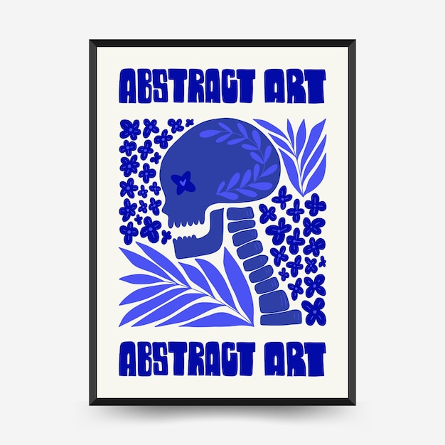 Abstract art posters template. Modern trendy Matisse minimal style.