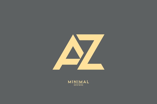 Abstract AZ ZA Letters Logo Monogram icon