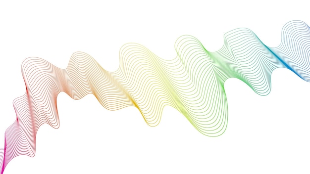 Abstract backdrop with wave gradient lines