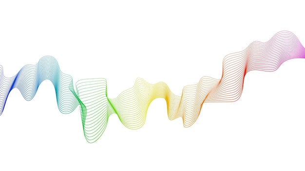 Abstract backdrop with wave gradient lines