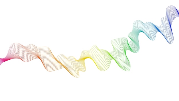 Abstract backdrop with wave gradient lines