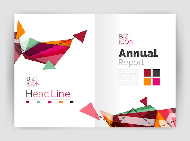 Abstract background annual report template