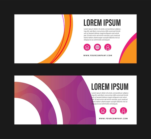 Abstract background banner template vector website header advertising