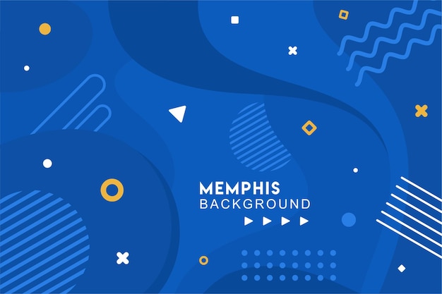 Abstract background blue memphis design