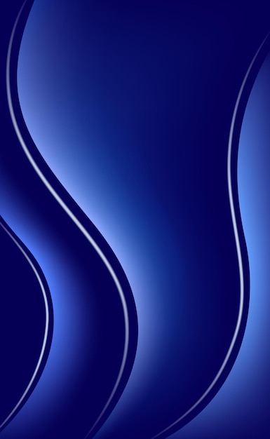 Abstract background in blue tones Vector illustration of smooth curved transitions in blue tones