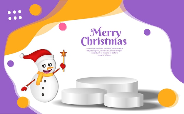 Abstract background, christmas banner with product display