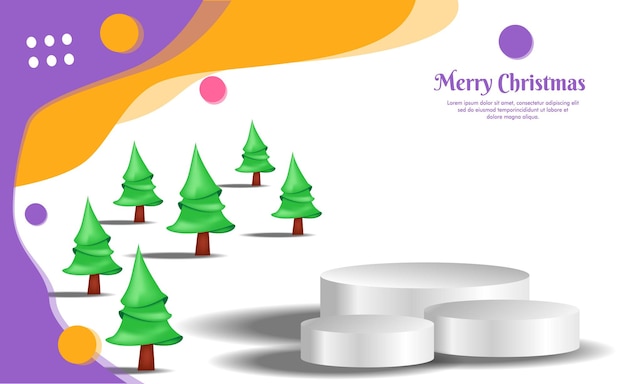 Abstract background, christmas banner with product display