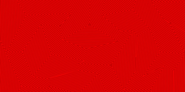 Abstract background of concentric triangles in red colors