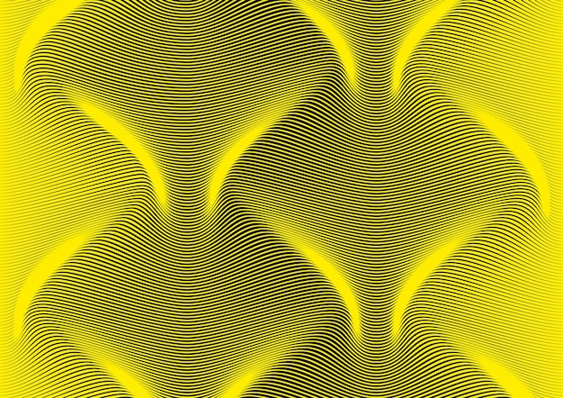 Abstract background of diagonal lines curved in a sinusoid. Long smooth wave in space. Difference thickness simulating volume. Striped background for presentation page. Creative modern line texture.