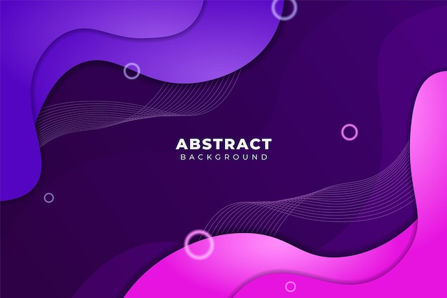 Abstract Background Dynamic Shape Liquid Gradient Pink and Purple with Wavy Line