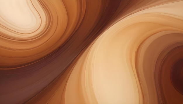 Vector abstract background featuring swirling flowing lines in shades of brown and cream creating a fluid and organic visual