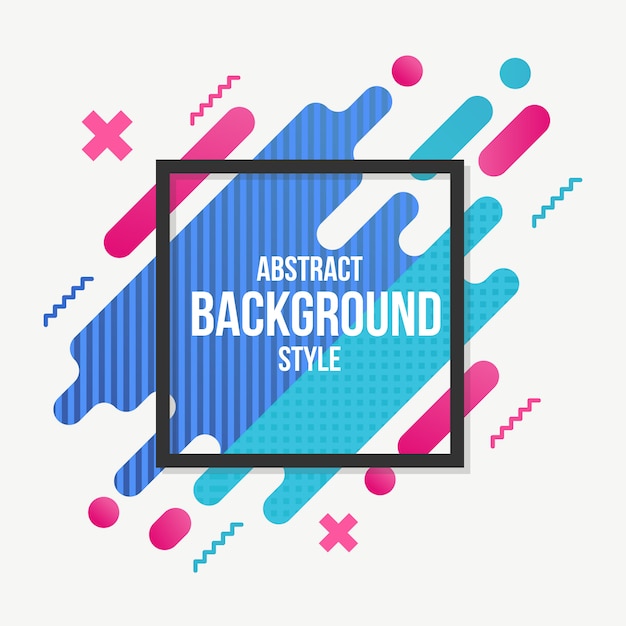 Abstract Background Flat Style Colorful