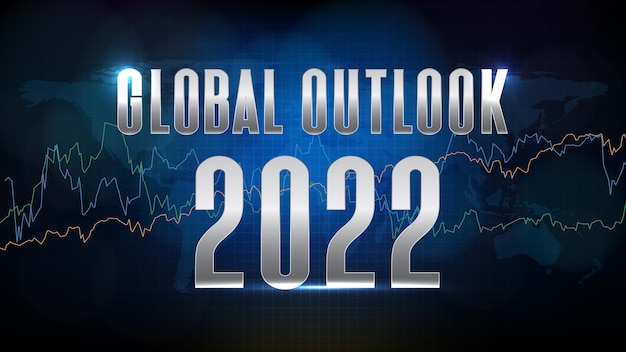 Abstract background of futuristic technology Global Outlook 2022