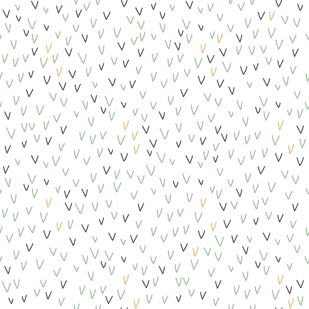 Abstract background. Hand drawn check marks. Seamless pattern