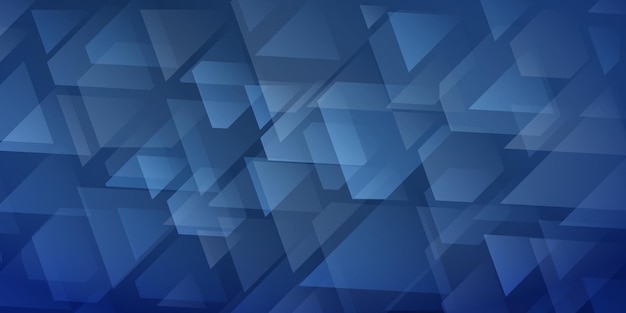 Abstract background of intersecting triangles and polygons in blue colors