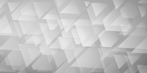 Abstract background of intersecting triangles and polygons in white and gray colors