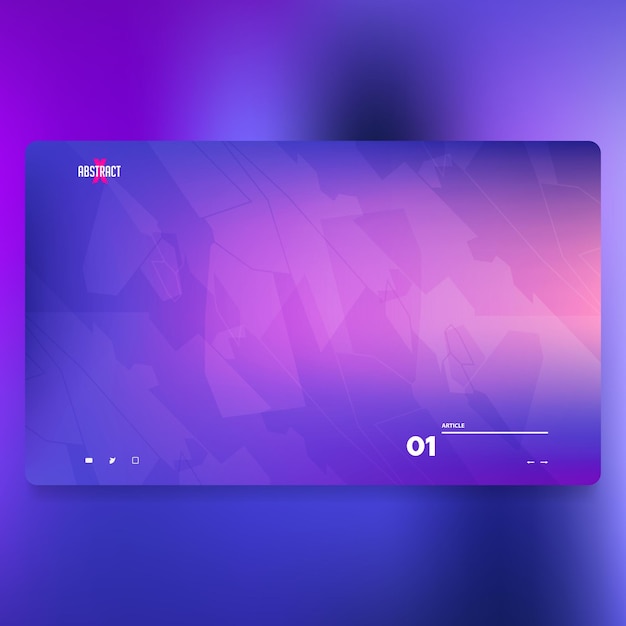 Abstract background landing page template design on violet gradient background