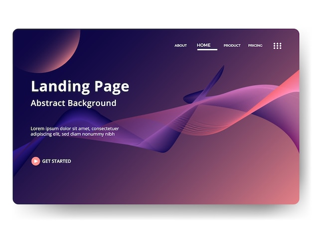 Abstract background . Landing page template. web page  for website and mobile development. 