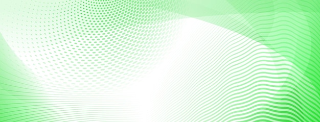 Abstract background made of curves and halftone dots in light green colors