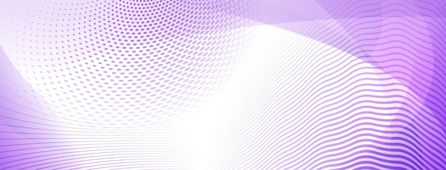 Abstract background made of curves and halftone dots in light purple colors