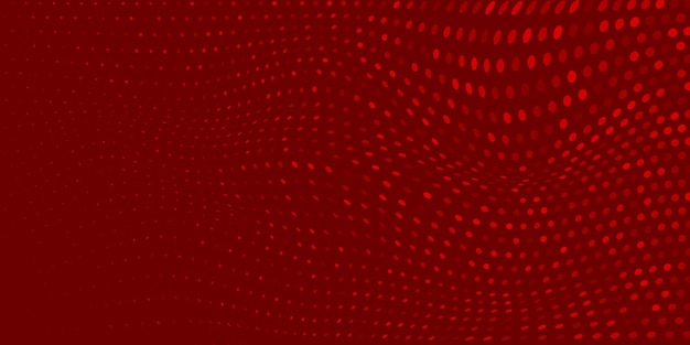 Abstract background made of halftone dots in red colors