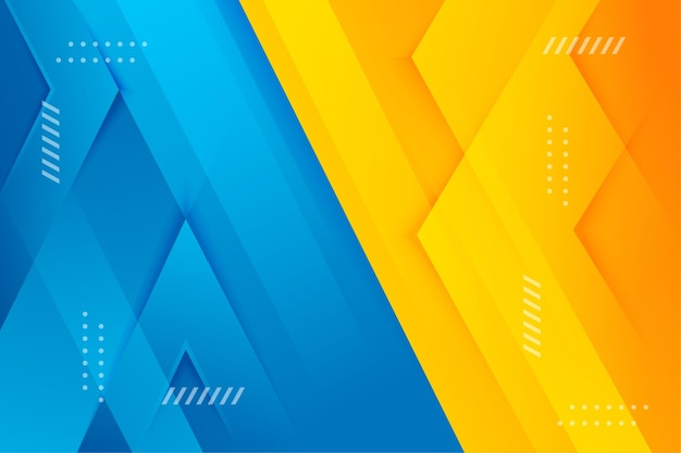 Abstract background modern hipster futuristic graphic. Yellow and blue gradient background