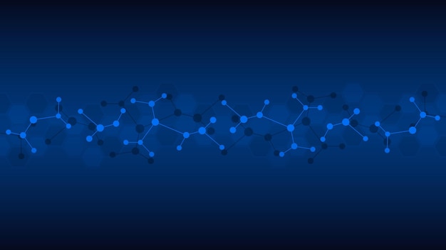 Abstract background of molecular structures