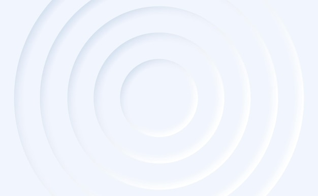 Abstract background neomorphism style White Concentric Neumorphic Circles