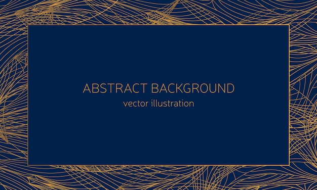 Abstract background for premium or luxury brand on dark blue background with hand draw elements. Vec