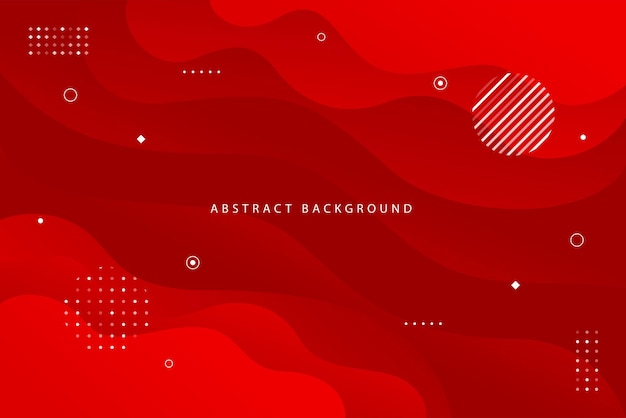 Abstract background red color wave wallpaper vector illustration for web banner poster flyer