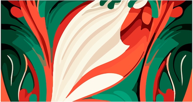 Abstract background in red, white and green colors