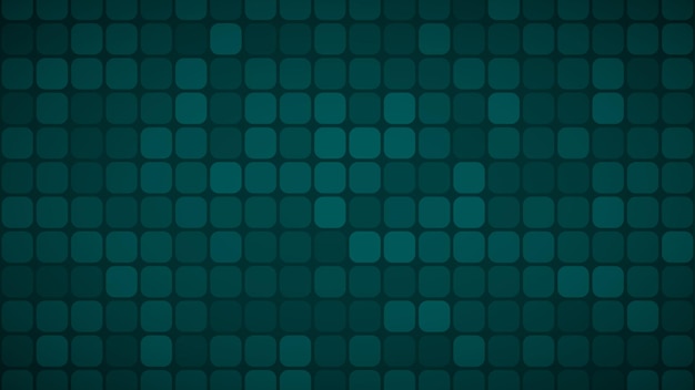 Abstract background of small squares or pixels in dark turquoise colors