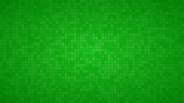 Abstract background of small squares or pixels in green colors