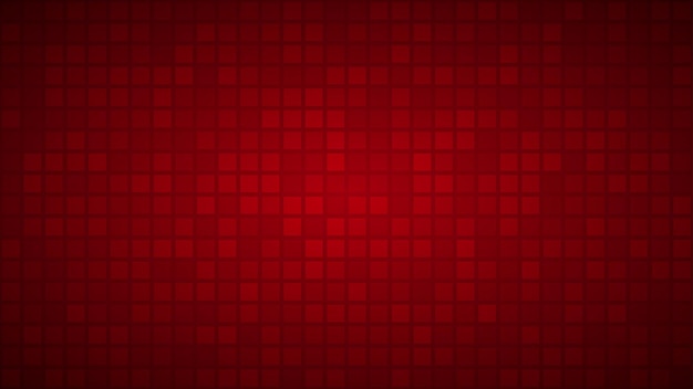 Abstract background of small squares or pixels in red colors