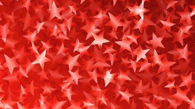 Abstract background of small stars in red colors